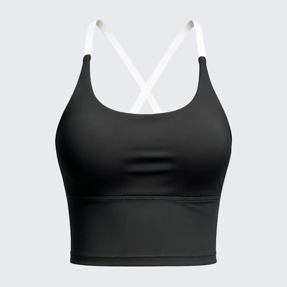 Padded Cross Strap Backless Yoga Cami High Elastic Naked Feel Workout