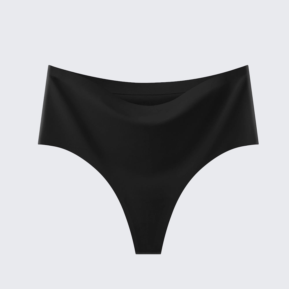 [3+ Items, 170 EGP Each] Women's Seamless Ice Silk Thong Underwear Leopard Print & Solid Color Panties