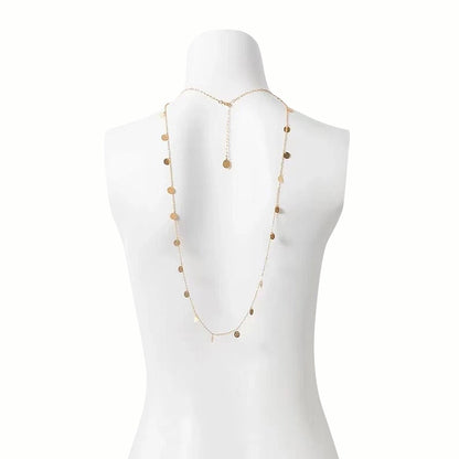 [2+ Items, 300 EGP Each] Fashion Tassel Sequins Bridal Halter Back Necklace Metal Body Chain