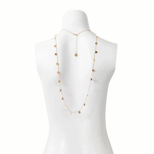[2+ Items, 300 EGP Each] Fashion Tassel Sequins Bridal Halter Back Necklace Metal Body Chain