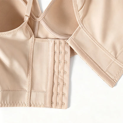 Seamless Deep V Memory Underwire Push Up Bra Plus Size Shaping Bralette