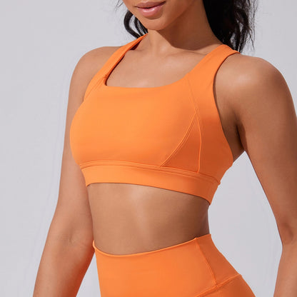 Plus Size Cross Back Sports Bra Set -- High Elastic & COD Fast Delivery | Orline Egypt