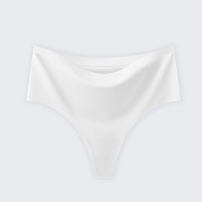 [3+ Items, 170 EGP Each] Women's Seamless Ice Silk Thong Underwear Leopard Print & Solid Color Panties