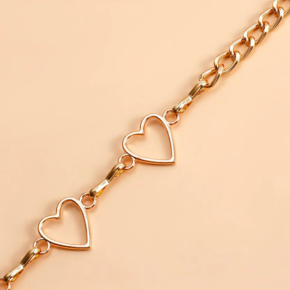 [2+ Items, 300 EGP Each] Heart Metal Waist Chain for Women Retro Sexy Body Jewelry