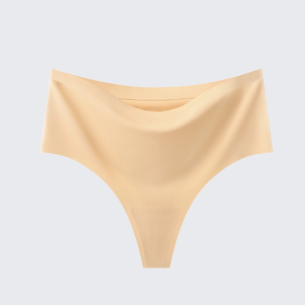 [3+ Items, 170 EGP Each] Women's Seamless Ice Silk Thong Underwear Leopard Print & Solid Color Panties
