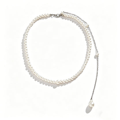 [2+ Items, 300 EGP Each] Bridal Versatile Faux Pearl Long Back Necklace