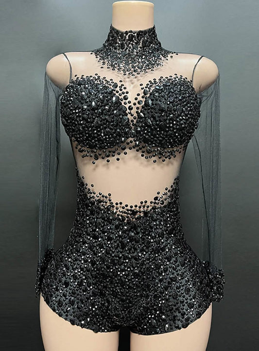 Beaded Sequin Embellished Bodysuit