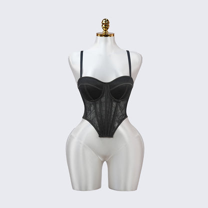 Black Floral Lace Sculpting Corset