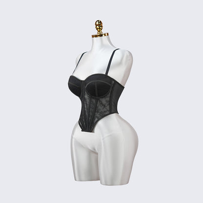Black Floral Lace Sculpting Corset