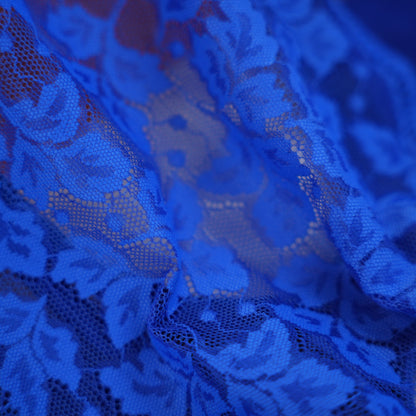 Blue Lace Open Crotch Design Bodysuit