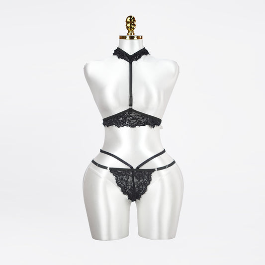 Plus Size Cupless Lingerie Bra Panty Set