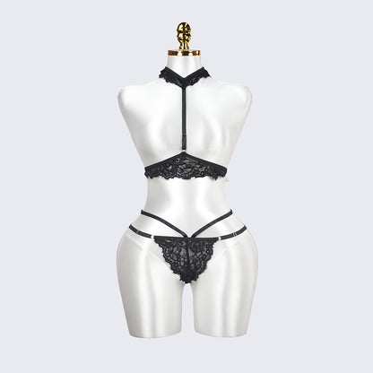 Plus Size Cupless Lingerie Bra Panty Set