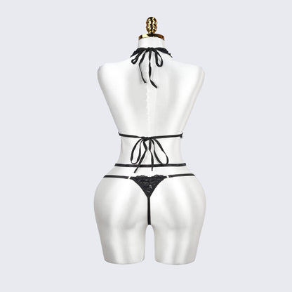Plus Size Cupless Lingerie Bra Panty Set