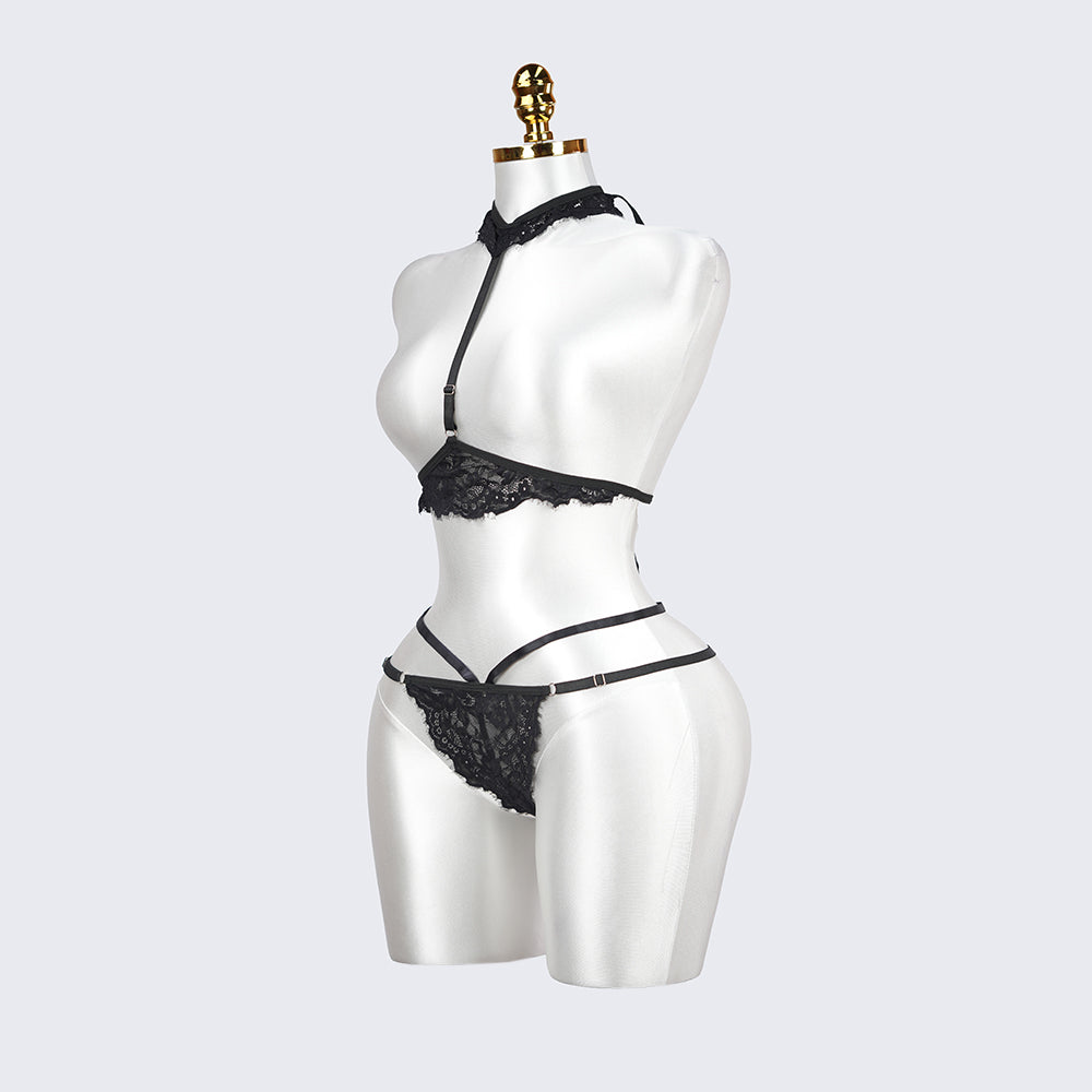 Plus Size Cupless Lingerie Bra Panty Set