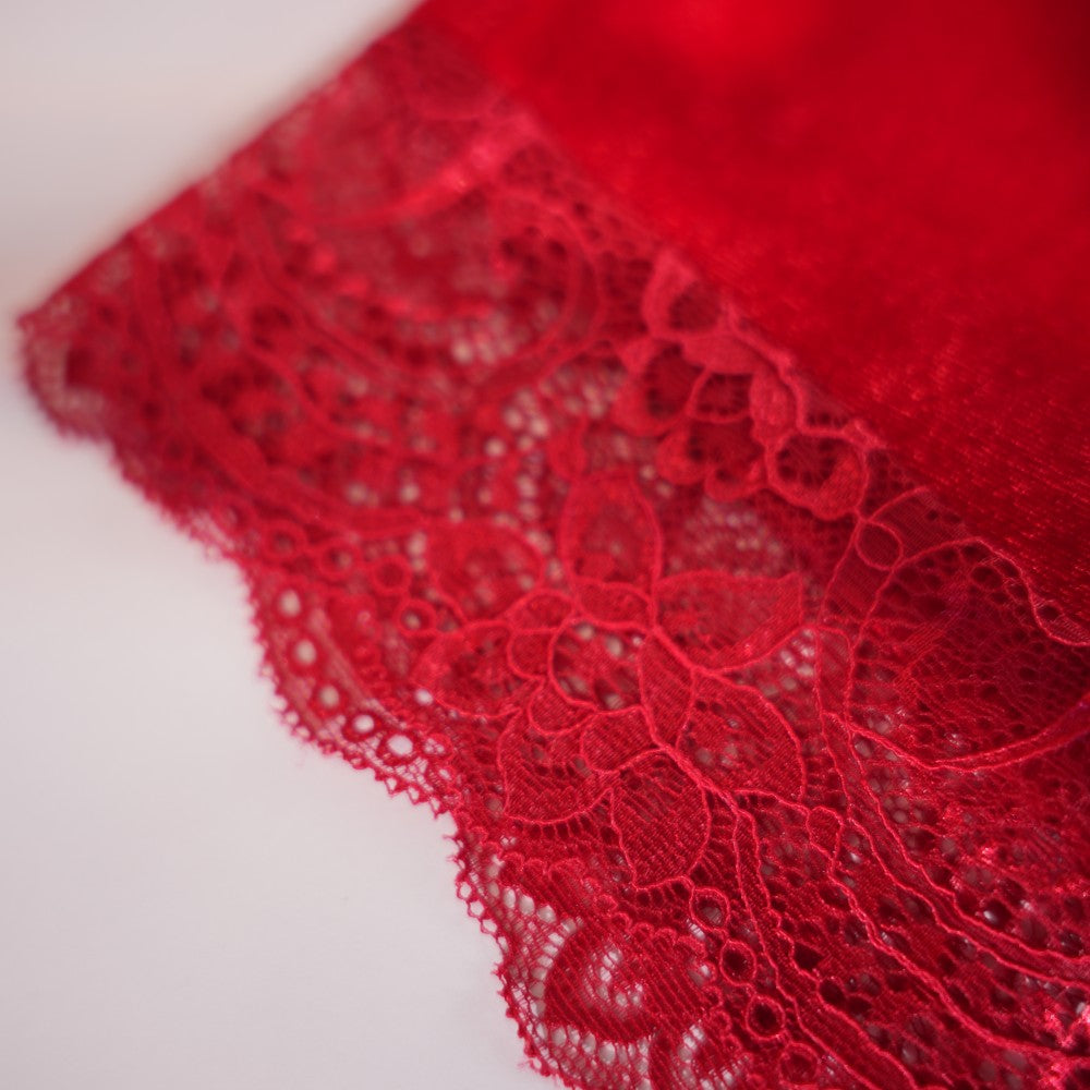 Elegant Lace Trim Sexy Passionate Bodysuit