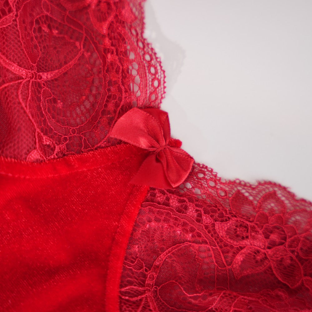 Elegant Lace Trim Sexy Passionate Bodysuit