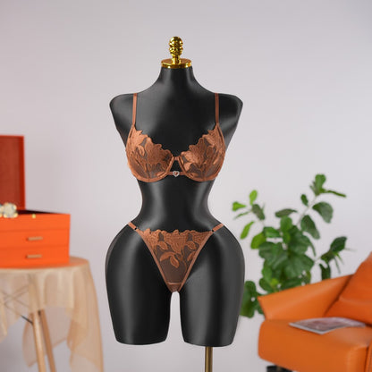 Floral Embroidery Lace Lingerie Set