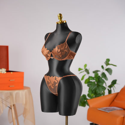 Floral Embroidery Lace Lingerie Set