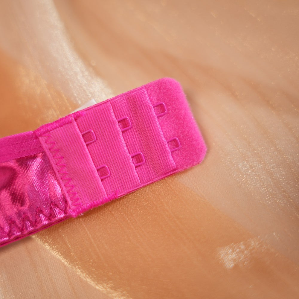 Red Floral Lace Embroidered See-through Bra