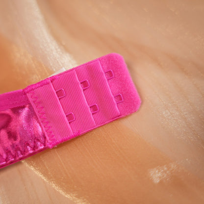 Red Floral Lace Embroidered See-through Bra