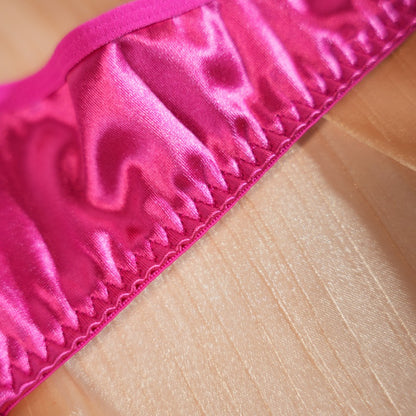 Red Floral Lace Embroidered See-through Bra