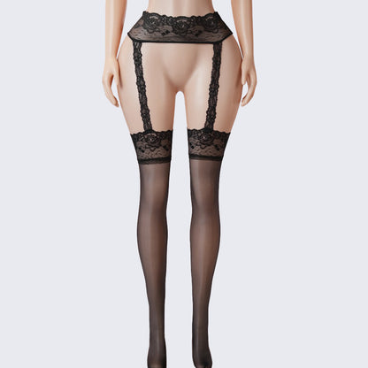 Lace Perfumed See-Through Garter Stockings