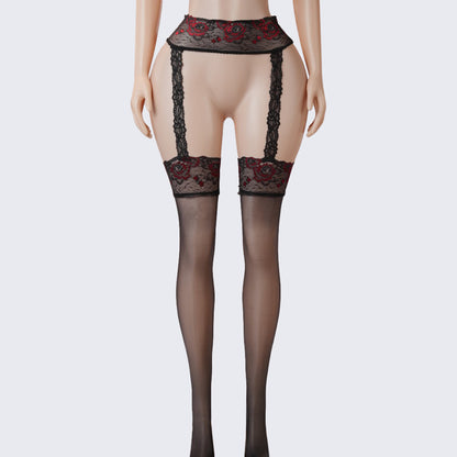 Lace Perfumed See-Through Garter Stockings