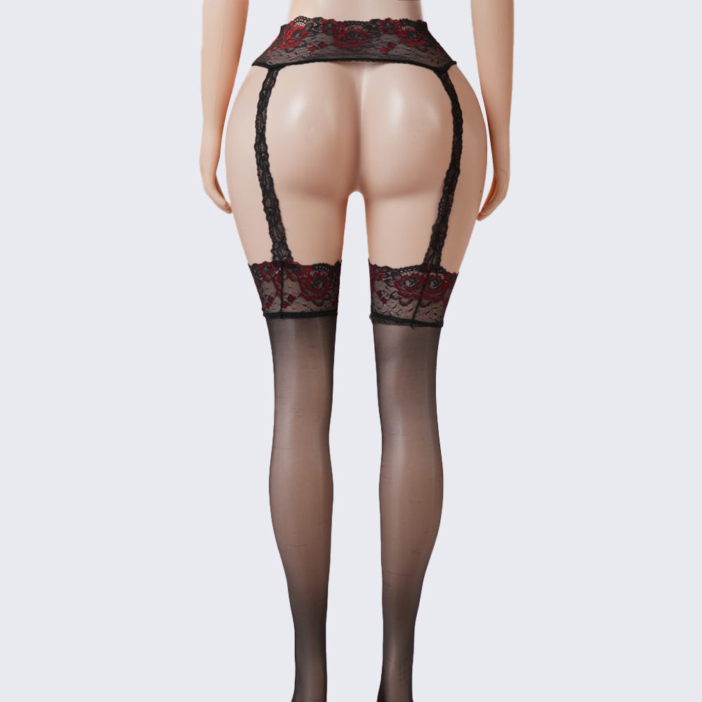 Lace Perfumed See-Through Garter Stockings