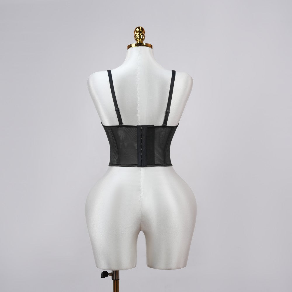 Black Floral Lace Sculpting Corset