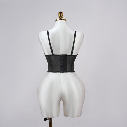 Black Floral Lace Sculpting Corset