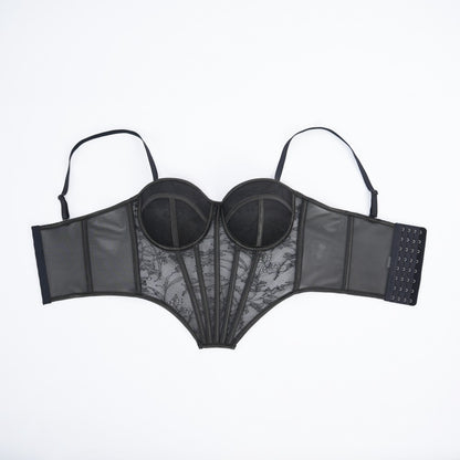 Black Floral Lace Sculpting Corset