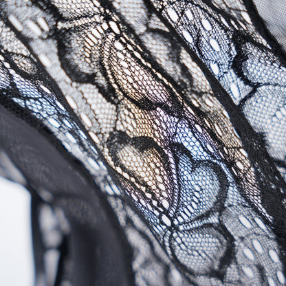 Floral Lace Embroidered Open Crotch Bodysuit