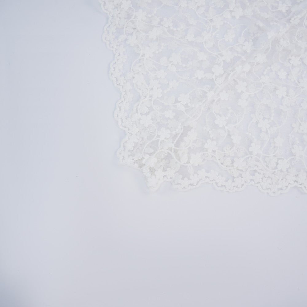 White Lace Embroidery See-Through Hollow Teddy Bodysuit