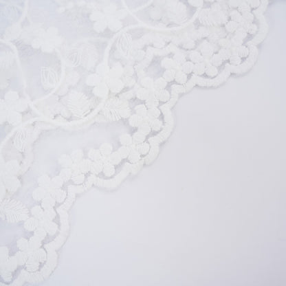 White Lace Embroidery See-Through Hollow Teddy Bodysuit