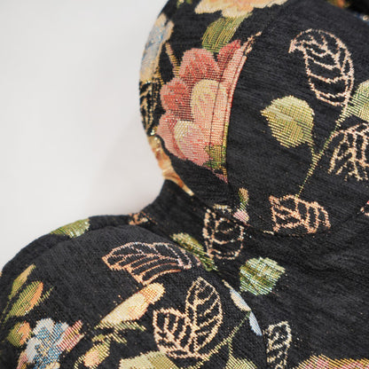 Floral Pattern Black Sculpting Corset
