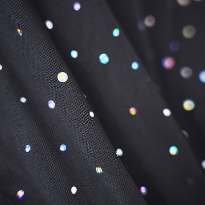 Sparkly Elegant Fringe Mesh Ruffled Sheer Nightwear Dress Lingerie