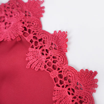 Satin Floral Lace Dress Mini Slip Nightwear