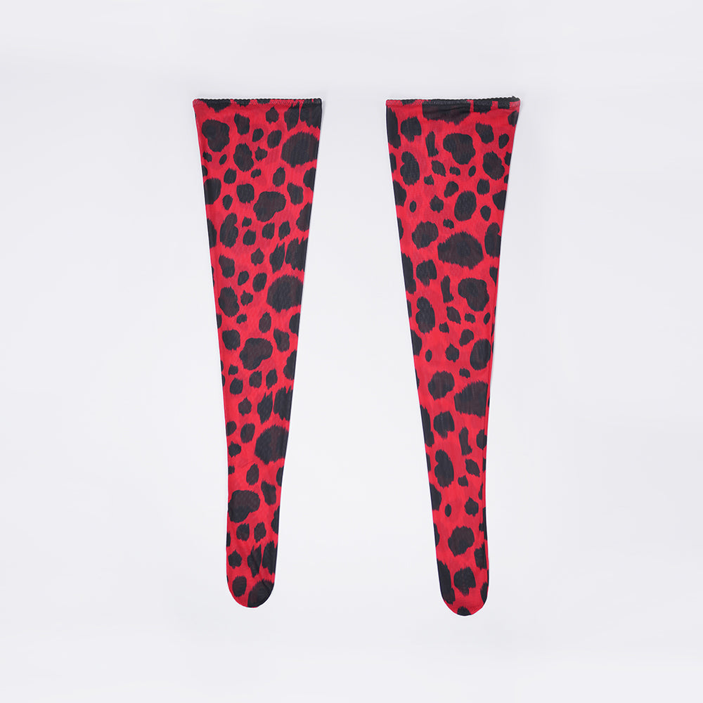 Leopard Print Embroidered Bra Panty Set