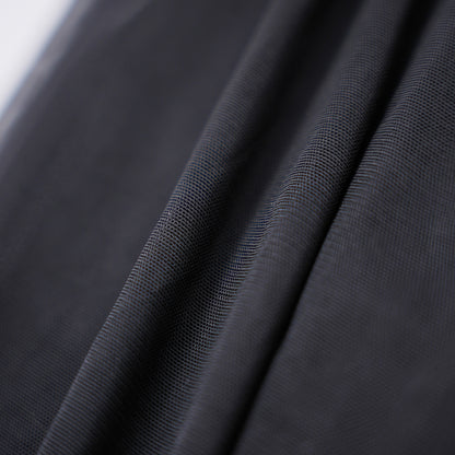 Black Sheer Mesh Bodysuit Dress Set