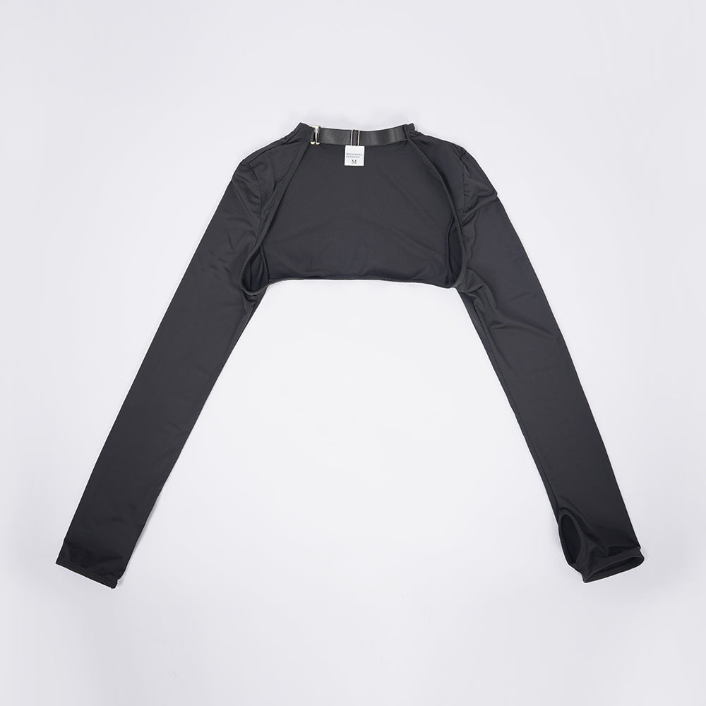 Black Sheer Mesh Bodysuit Dress Set