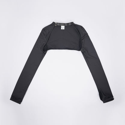 Black Sheer Mesh Bodysuit Dress Set