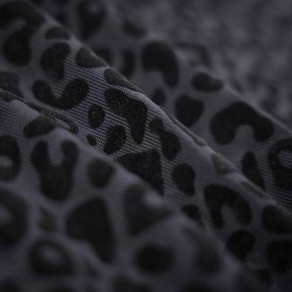 Leopard Print Fringe Daring Cutout Bodysuit