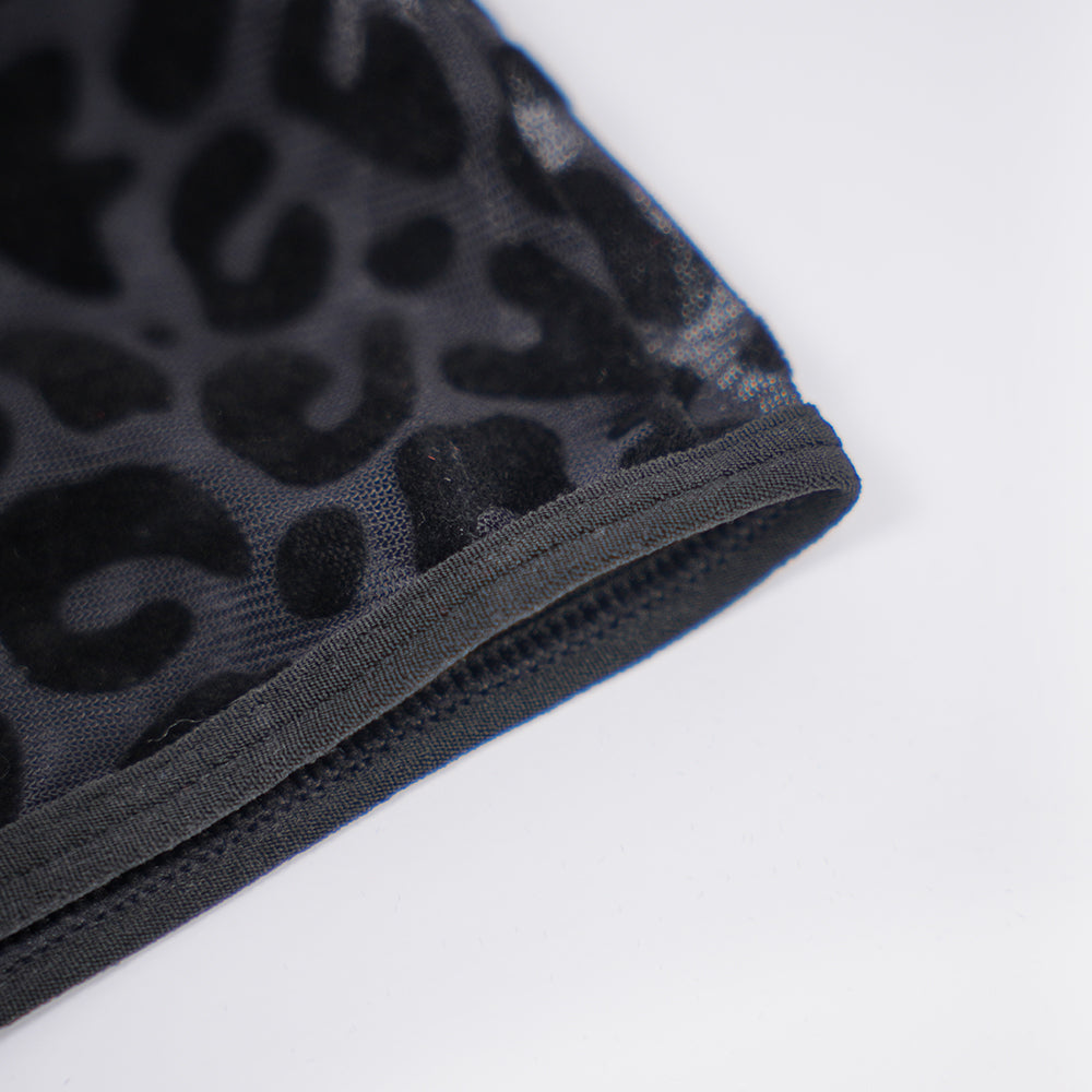 Leopard Print Fringe Daring Cutout Bodysuit