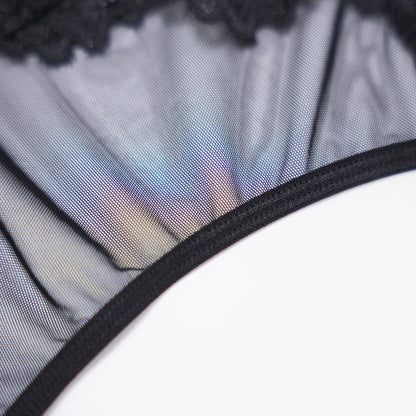 Sheer Black Lace Slip Dress