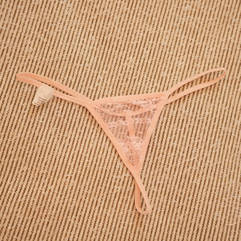 Sheer Pink Lace Chemise Slip Dress