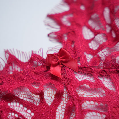 Crimson Enchantment Red Lace Nightdress