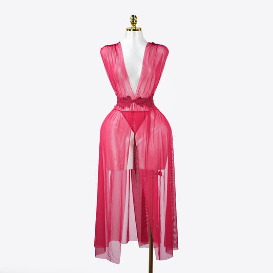 Plus Size Red Dress Panty Set