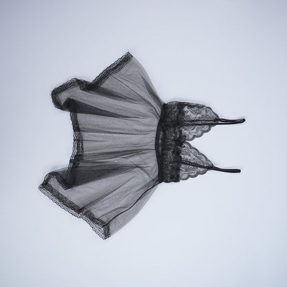 Full-body Lace See-through Top Thong Set