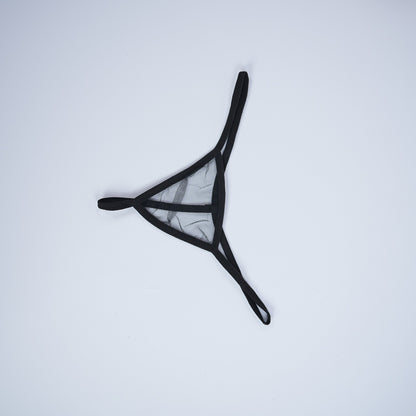 Full-body Lace See-through Top Thong Set