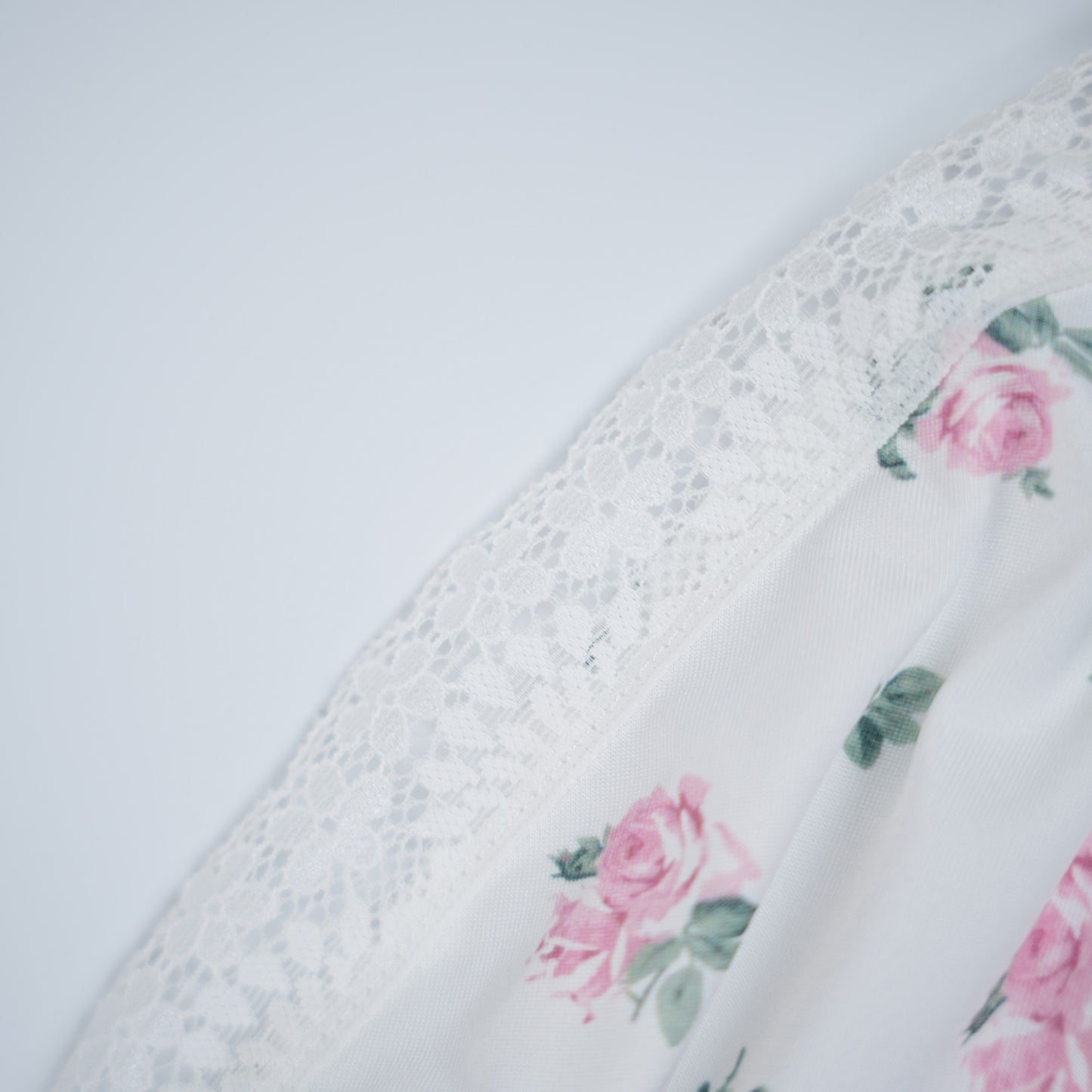 Deep V Lace Floral Print Cami Nightdress